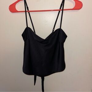 Aritzia Sunday Best Black Satin top